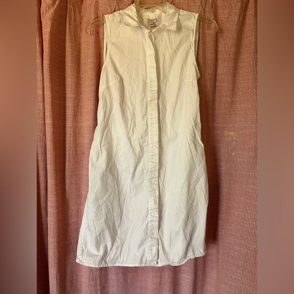 J. Crew Classic White Collared Top